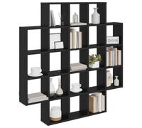 vidaXL Estante de Pared Roble Negro 100 x 13 x 100 cm, Estantería Moderna para Sala, solución de Almacenamiento Stylish, Organiza tu Espacio de Forma contemporánea