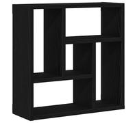 vidaXL Estante de Pared Roble Negro 45x16x45 cm, 5 Estantes Flotantes Modernos de Madera de Ingeniería, Resistente y Ahorro de Espacio