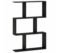 vidaXL Estante de Pared Roble Negro 72 x 17 x 105 cm