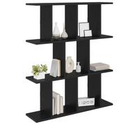 vidaXL Estante de Pared Roble Negro 80 x 20 x 96 cm, Estantería Moderna para Sala, Unidad de Almacenamiento, Flotante, Opciones para Exhibir y Dividir Espacios