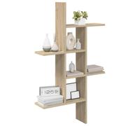 vidaXL Estante de Pared Roble Sonoma 61 x 15 x 102 cm, Estante Flotante Moderno para Sala, Almacenaje en Casa, Diseño Montado en Pared, Soluciones de Organización Chic