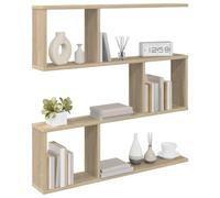 vidaXL Estante de Pared Roble Sonoma 80 x 12 x 79,5 cm, Estantería Moderna para Sala, solución de Almacenamiento, diseño Minimalista, organización práctica