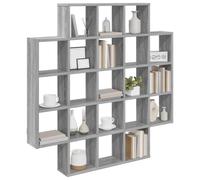 vidaXL Estante de Pared Sonoma Gris 100 x 13 x 100 cm