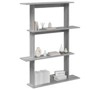 vidaXL Estante de pared Sonoma gris 100 x 20 x 126 cm, Estante de pared rectangular, almacenamiento que ahorra espacio, fácil de limpiar, unidad decorativa minimalista