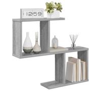 vidaXL Estante de Pared Sonoma Gris 60 x 12 x 50,5 cm, Estantería Moderna para Sala, solución de Almacenamiento, diseño Minimalista, organización práctica