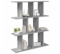 vidaXL Estante de Pared Sonoma Gris 80 x 20 x 96 cm, Estantería Moderna para Sala, Unidad de Almacenamiento, Flotante, Opciones para Exhibir y Dividir Espacios