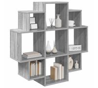 vidaXL Estante de Pared Sonoma Gris 90 x 25 x 90 cm, Estante Moderno para Sala, unitario ahorrador de Espacio, Almacenamiento y decoración Minimalista