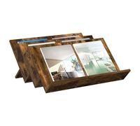 vidaXL Estante de revistas con Estante Roble Ahumado 65 x 53 x 28,5 cm, Gabinete Lateral Moderno, Unidad de Almacenamiento de Madera, Organizador Funcional de Sala de Estar, Mueble de Madera elaborad