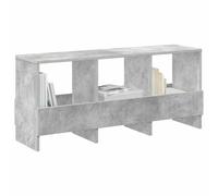 vidaXL Estante de revistas Gris Concreto 102 x 30 x 45 cm, Banco de Almacenamiento para la Sala, Estante Rectangular de Madera, Organizador Multifuncional, Mueble Práctico