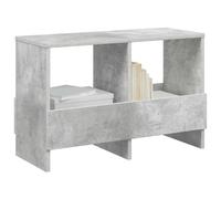 vidaXL Estante de revistas Gris Concreto 68,5 x 30 x 45 cm, Banco de Almacenamiento para la Sala, Estante Rectangular de Madera, Organizador Multifuncional, Mueble Práctico