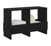 vidaXL Estante de revistas Roble Negro 68,5 x 30 x 45 cm, Banco de Almacenamiento para la Sala, Estante Rectangular de Madera, Organizador Multifuncional, Mueble Práctico