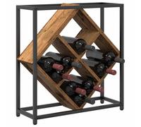 vidaXL Estante de Vino Madera Vieja 51 x 18 x 52,5 cm, Estante Rectangular para Vino Moderno, Almacenamiento Compacto, Rack Funcional para Uso En Interiores, Organizador Elegante