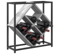 vidaXL Estante de Vinos Moderno Gris Sonoma - Solución de Almacenamiento Interior 51 x 18 x 52.5 cm, Madera de Ingeniería, Soporte Robusto para Sala de Estar, Comedor, Cocina - Organizador de Hogar q