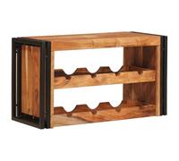 vidaXL Estante de Vino Marrón 100 x 45 x 33 cm Madera de Acacia Sólida, Organizador de Cocina Industrial, Almacenamiento de Madera Rectangular, decoración para comedores y Bares en casa