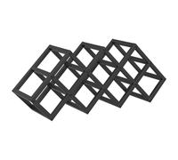 vidaXL Estante de Vino Roble Negro 63 x 16,5 x 25 cm, Rack de Vinos Moderno, Almacenamiento Elegante, Soporte Compacto, Organizador Funcional para tu Bar en Casa