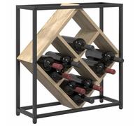 vidaXL Estante de Vino Roble Sonoma 51 x 18 x 52,5 cm, Estante Rectangular para Vino Moderno, Almacenamiento Compacto, Rack Funcional para Uso En Interiores, Organizador Elegante