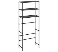 vidaXL Estante Encima de la Lavadora 3 Baño WC Aseo Mueble Almacenamiento Estantería Visualización Organizador Negro 69x28x169 cm