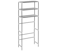 vidaXL Estante Encima de Lavadora 3 Niveles Cuarto Baño Estantería Almacenamiento Adicional Práctica Cuarto Colada Lavandería Plateado 69x28x169cm
