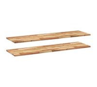 vidaXL Estante Flotante 2 uds Madera Acacia Acabado Aceite 140x40x2 cm, Estante de Pared, Unidad de Estante de Pared, Estante de Cuarto de Servicio