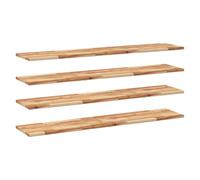 vidaXL Estante Flotante 4 uds Madera Acacia Acabado Aceite 120x30x2 cm, Estante de Pared, Unidad de Estante de Pared, Estante de Cuarto de Servicio