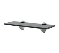 vidaXL Estante Flotante de Cristal Medidas 30x10 cm Grosor del Vidrio 8 mm Negro