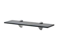 vidaXL Estante Flotante de Cristal Medidas 40x10 cm Grosor del Vidrio 8 mm Negro