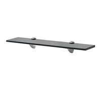 vidaXL Estante Flotante de Cristal Medidas 50x10 cm Grosor del Vidrio 8 mm Negro