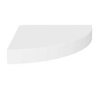 vidaXL Estante Flotante de Esquina Repisa Colgante Estantería Tablero CD Libros Decoración Coleccionables Fotos Premios Blanco MDF 25x25x3,8 cm