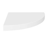 vidaXL Estante Flotante de Esquina Repisa Colgante Estantería Tablero CD Libros Decoración Coleccionables Fotos Premios Blanco MDF 35x35x3,8 cm