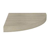 vidaXL Estante Flotante de Esquina Repisa Colgante Estantería Tablero CD Libros Decoración Coleccionables Fotos Premios MDF Color Roble 35x35x3,8 cm