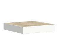 vidaXL Estante Flotante de Pared Repisa Balda Estantería Salón Sala de Estar Exhibición Colgante Decoración MDF Roble y Blanco 23x23,5x3,8 cm