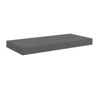 vidaXL Estante Flotante de Pared Repisa Colgante Estantería Tablero CD Libros Coleccionables Fotos Premios Gris con Brillo MDF 50x23x3,8 cm