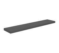 vidaXL Estante Flotante de Pared Repisa Colgante Estantería Tablero CD Libros Decoración Coleccionable Foto Premio Gris con Brillo MDF 120x23,5x3,8 cm