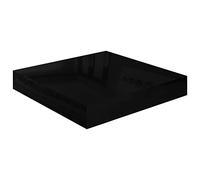 vidaXL Estante Flotante de Pared Repisa Estantería Colgante CD Libros Coleccionables Fotos Premios Adornos Decoración Hogar Negro con Brillo MDF