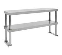 vidaXL Estante Mesa de Trabajo 2 Niveles Estantería Ordenador Exhibir de Gastronomía Comidas Hostelería Cocina Restaurante Acero Inoxidable