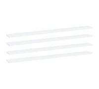 vidaXL Estante para estantería 4 uds contrachapada Blanco 100x10x1,5cm