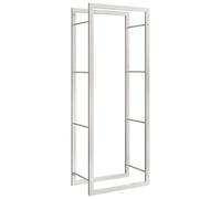 vidaXL Estante para leña Acero Inoxidable 50x28x132 cm