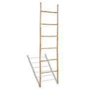 Vidaxl Estante para Toallas con Escalera de Bambú, Escalera Decorativa para Toallas, Estante para Lavandería