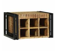 vidaXL Botellero 46 x 35 x 27,5 cm madera maciza de mango en bruto