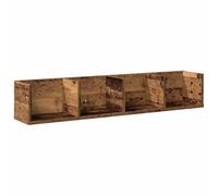 Estante pared para CD madera ingeniería envejecida 100x18x18 cm