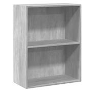 vidaXL Estantería 2 niveles – Contrachapada Gris Hormigón – Librería para oficina, dormitorio y salón