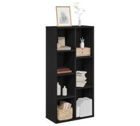 vidaXL Estantería 7 Niveles 50 x 25 x 102 cm Roble Negro, Estantería Rectangular Moderna, con Suficiente Espacio, Mueble Decorativo para Oficina