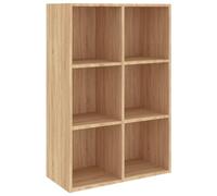 vidaXL Estantería/ Aparador, Estantes para Libros Revistas, Mueble Archivador, Librería para Oficina Salón, Madera de Ingeniería Roble Sonoma