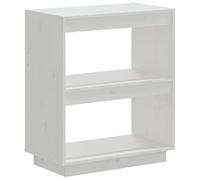 vidaXL Estantería Armario Estante Separador Partición Pantalla de Privacidad Mueble Librería Blanca 60x35x71 cm Madera Maciza de Pino
