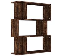 vidaXL Estantería/Biombo Madera aglomerada Roble Ahumado 80x24x96 cm