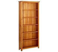 Vidax Estantería De 6 Niveles De Madera Maciza De Roble 80x22,5x180 Cm Vidaxl