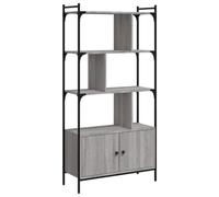 Estantería Con Puertas Madera Gris Sonoma 76,5x30x154,5 Cm Vidaxl