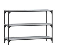 vidaXL Estantería contrachapada y Acero Gris Sonoma 100x33x70,5 cm, estantería para Libros, Estante, estantería de exposición, librería