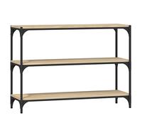 vidaXL Estantería contrachapada y Acero Roble Sonoma 100x33x70,5 cm, estantería para Libros, Estante, estantería de exposición, librería