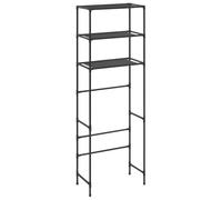 vidaXL Estante Encima del Inodoro 3 Baño WC Aseo Mueble Almacenamiento Estantería Visualización Organizador Negro 53x28x169 cm